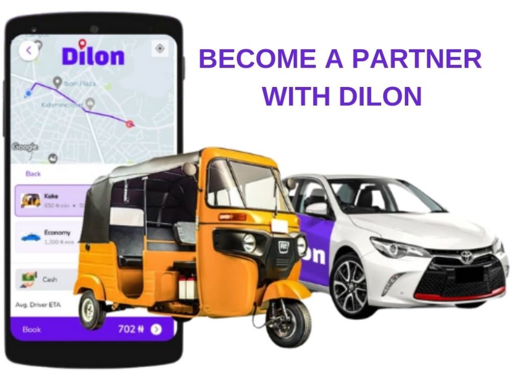 Become a self employed  Ride Hailing driver with Dilon 